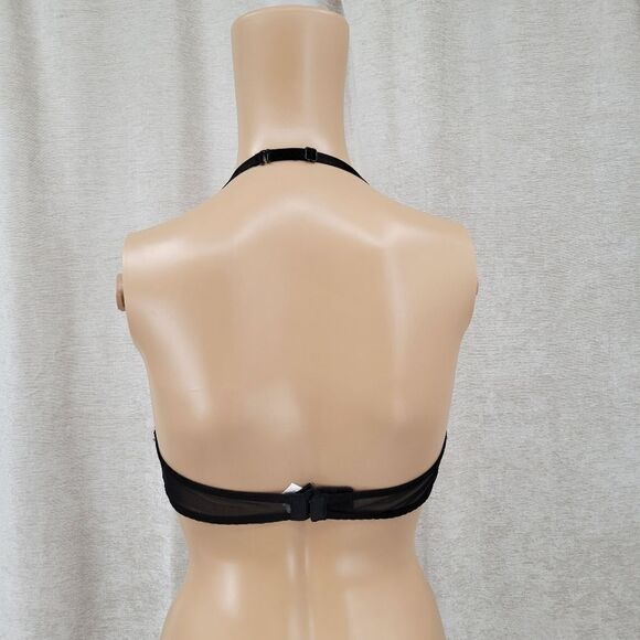 FREDERICK'S of Hollywood Green and Black Underwire Halter Bra Women's Medium Y2K - Picture 4 of 11